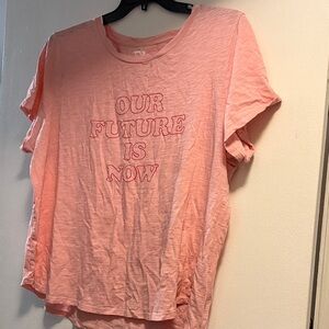Old Navy Peach Graphic Tee - Our Future Is Now